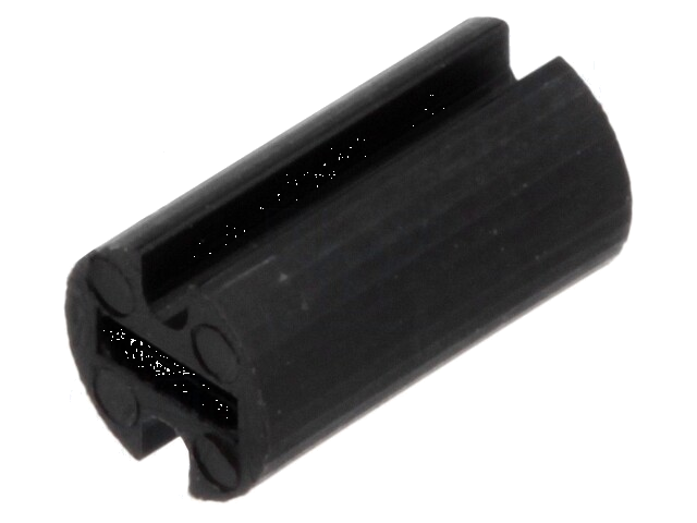 Afstandbus; LED; Øext: 4,5mm; ØLED: 3mm; L: 8mm; zwart; UL94V-2 Afstandbus; LED; Øext: 4,5mm; ØLED: 3mm; L: 8mm; zwart; UL94V-2